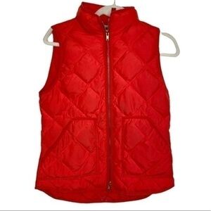 J Crew Down Feather Quilted Vest Red Size XS